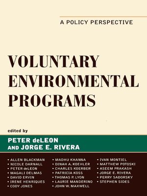 cover image of Voluntary Environmental Programs
